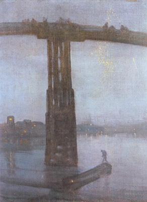 James Abbott McNeil Whistler Old Battersea Bridge (mk19) Sweden oil painting art